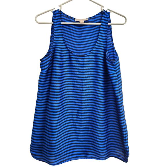 Michael Kors Black and Blue Striped Tank Women's Size Small - Picture 1 of 6